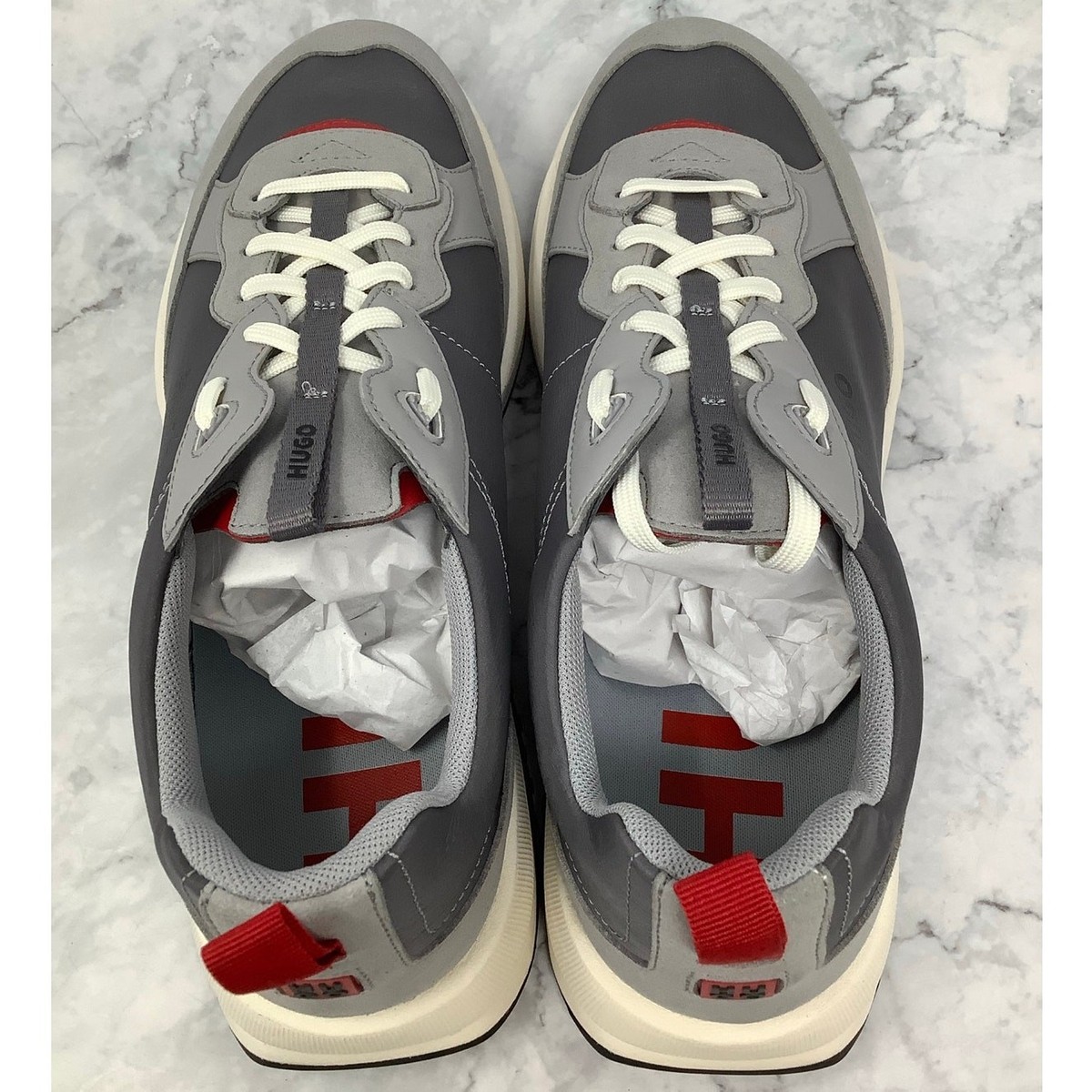 Hugo Boss Men\'s Kane Running Sneakers GRAY NIB SZ EU 45 US 12 $180 Hugo Boss Men main image 3