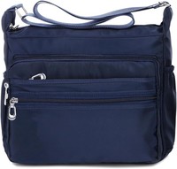 UmhäNgetasche Damen Wasserdicht Nylon Schultertasche Blau S GrößE