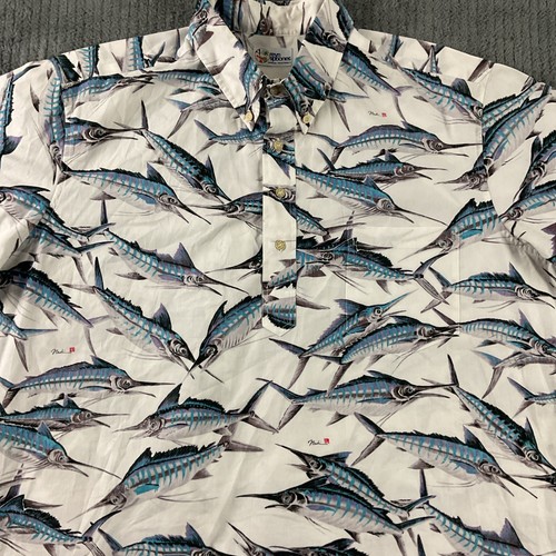 Reyn Spooner Mens XXL Gyotaku By Naoki Marlin All Over Print Hawaiian Aloha AOP - Picture 2 of 12