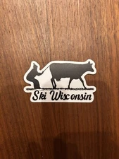 Ski Wisconsin Cow Sticker