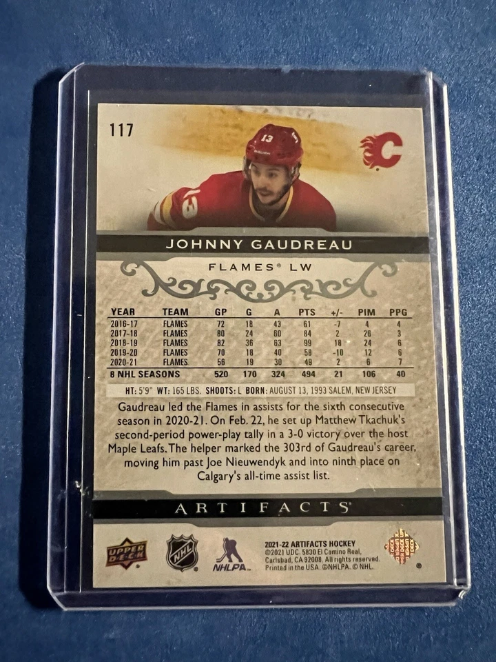 2021-22 Upper Deck Artifacts - Stars #117 Johnny Gaudreau /599 - Image 2 of 2