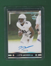 2018 Leaf Ultimate Draft Auto Silver Spectrum /15 #GLR-JJ1 Justin Jackson