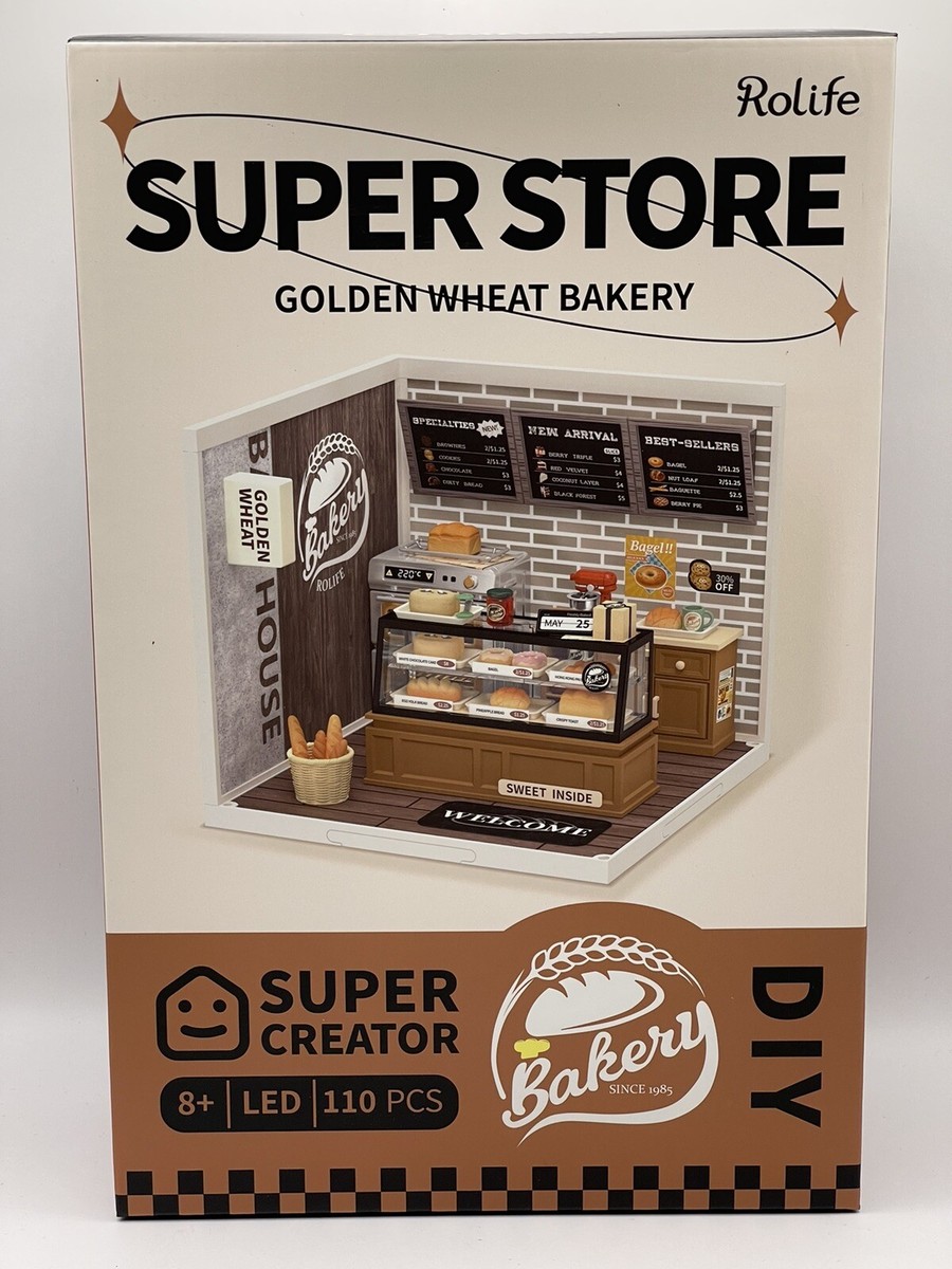 Rolife Super Store Golden Wheat Bakery SuperCreator DIY Room