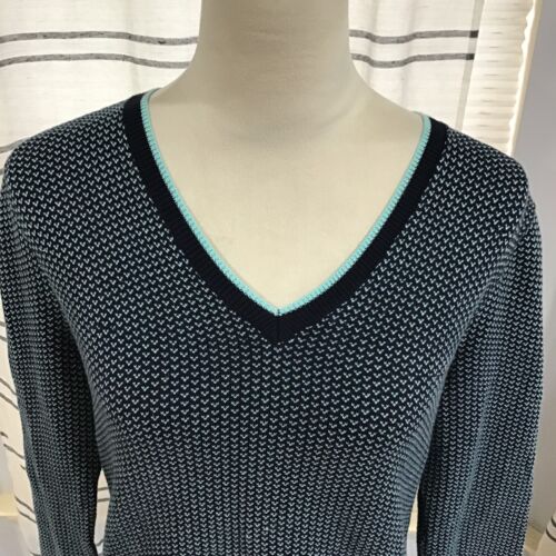 Maglione Brooks Brothers donna LG ProSport maglia blu Supima Tenniscore Preppy - Foto 2 di 9