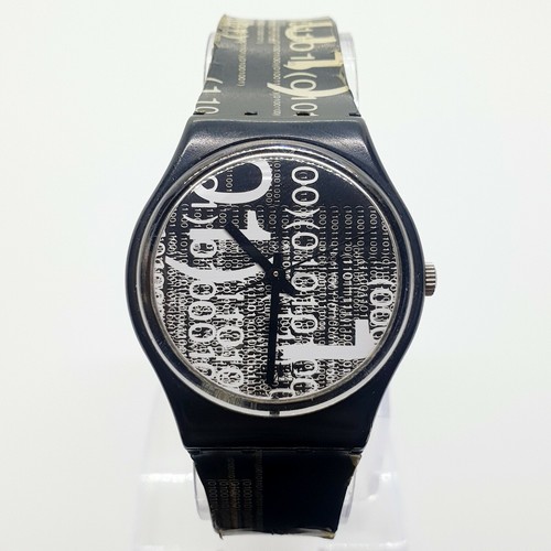 1996 Black and White Swiss Swatch Watch, Photography Artist Swatch Watch 90s - Picture 2 of 12