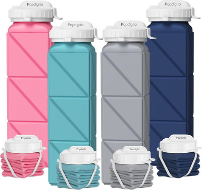 Collapsible Water Bottles,BPA-Free Leak-Proof Silicone Foldable for epifmucke-0