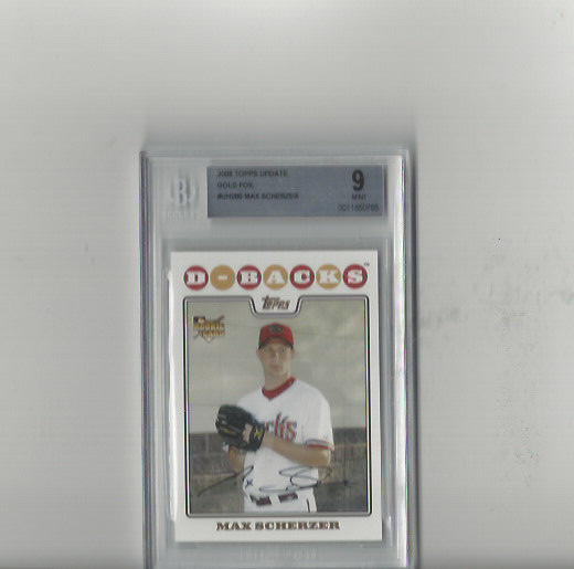 2008 Topps Update Gold Foil #UH280 Max Scherzer BGS 9 0011850795 Free Shipping