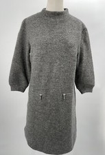 Marc by Marc Jacobs Wool Long Sleeve Shift Charcoal Melange "Liya" Dress Size XS