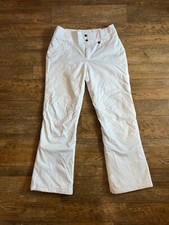 NILS Womens White Snow Ski Pants Thermo Lite Insulated 14 Adjustable Waist