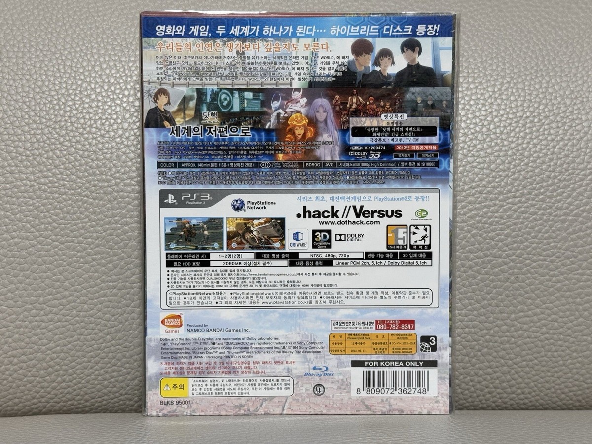 RARE Korean Dot Hack Beyond the World+Versus Hybrid Pack PS3