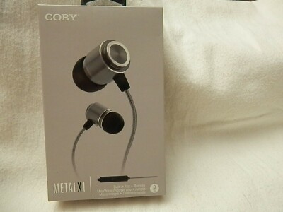 COBY Metal X1  CVE-201-Coby Tangle Free Stereo Earbuds With Mic Assorted Colors 