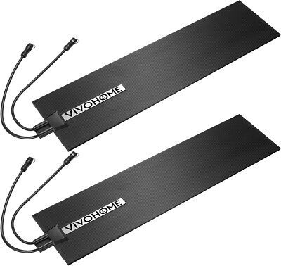 VIVOHOME Snow Melting Mats 10'' x 38'' 2-Pack Heated Outdoor Stair Mats Grounded