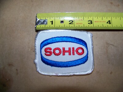 Vintage White Border SOHIO Standard Oil Ohio Patch 3 x 2 3/8 inch new old stock