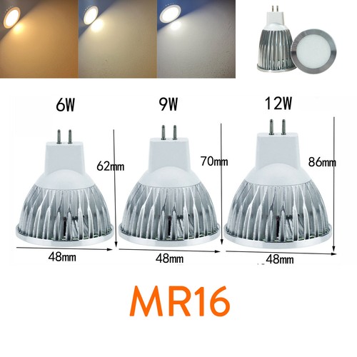 Dimmable GU10 MR16 E27 6W 12W LED COB Spotlight Bulb 110V 220V 12V 24V Lamp aj - Picture 19 of 19
