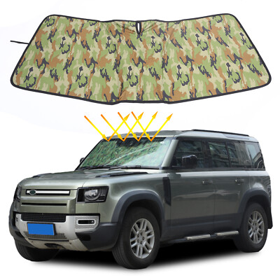 Camouflage Windshield Sunshade UV Block Visor Cover For Land Rover Defender 20+