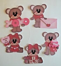 3D- U Pick- Love Boy Girl Bear Heart Couple Card Paper Embellishment