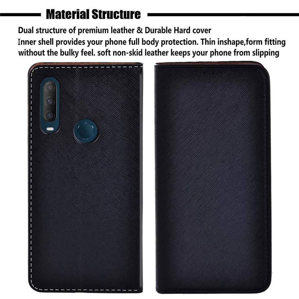 PU Leather Stand Wallet Case Cover - For Alcatel 1S 2020/Alcatel 1V 2020/3L 2020 - Image 2 of 4