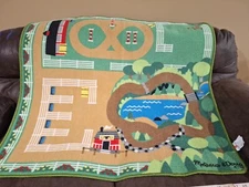 MELISSA & DOUG THE BARNYARD CHILDREN'S PLAYMAT FARM RUG 38 x 34" With Cards.