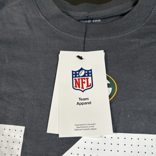 Nike Green Bay Packers Shirt Mens Medium Gray Aaron Rodgers NFL Short Sleeve New - Picture 2 of 8