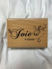 Scrapbooking Tampons Bois Florilèges Design "Joie de vivre"