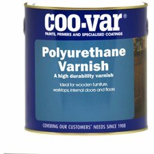 Coo-Var Clear Polyurethane Varnish Eggshell Finish 2.5 Litre 2.5L