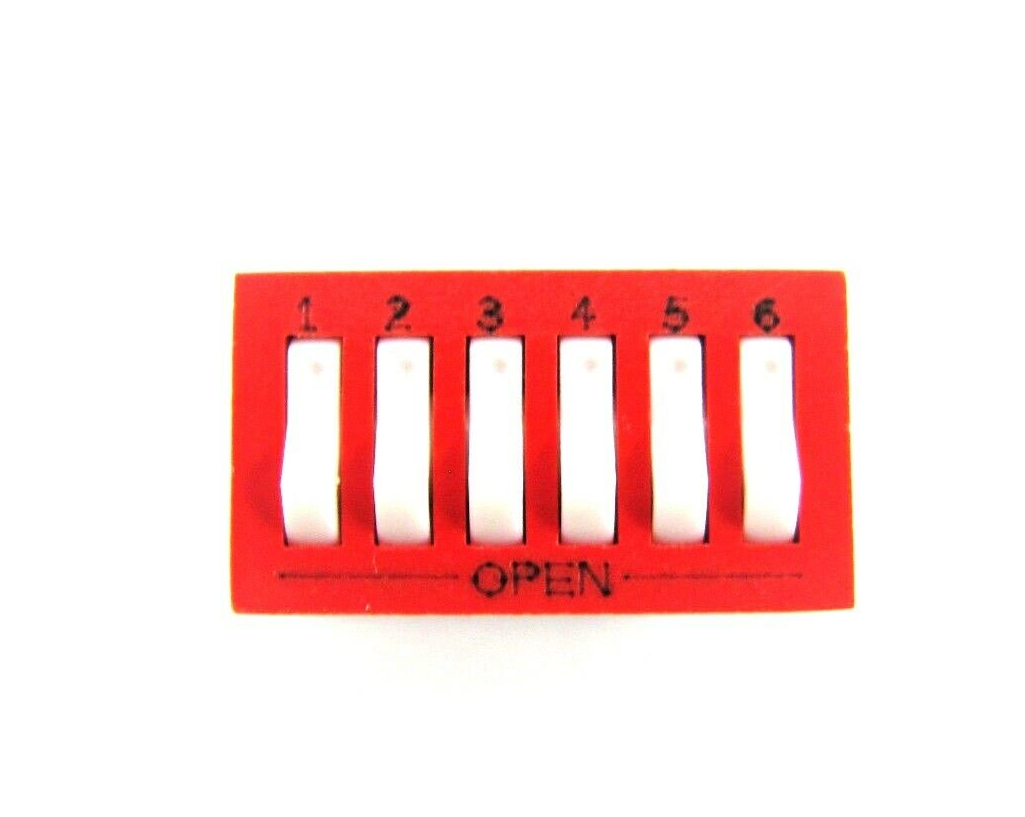5x Interruttori DIP Grayhill 76SB06 - 6 Posizioni, SPST, 0.15A 30VDC - Bilanciere Rialzato