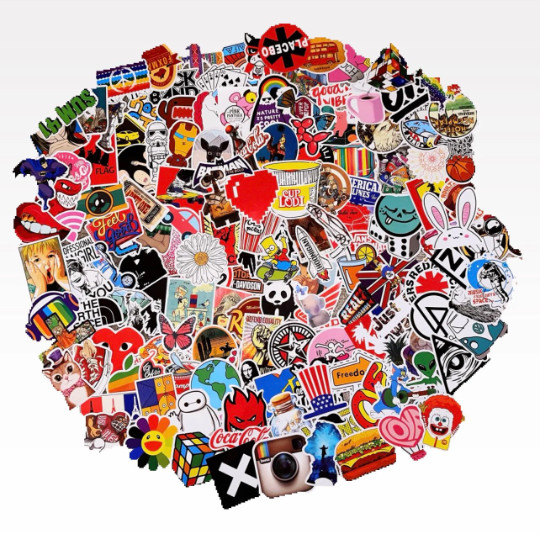 200 PCS. Random large fun stickers. For water bottle, laptop