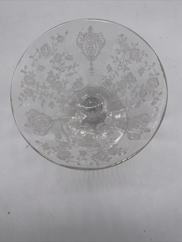 Vintage Cambridge Rose Point Wildflower Short Sherbet Champagne Glasses 4.75” - Picture 5 of 5