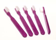 5-PACK Purple Sparkle Designer Toothbrush FUN NEW  By Alan Stuart New York