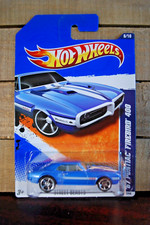 HOT WHEELS 67 PONTIAC FIREBIRD 400 BLUE 1/64 DIECAST CAR © 2010 ISSUE