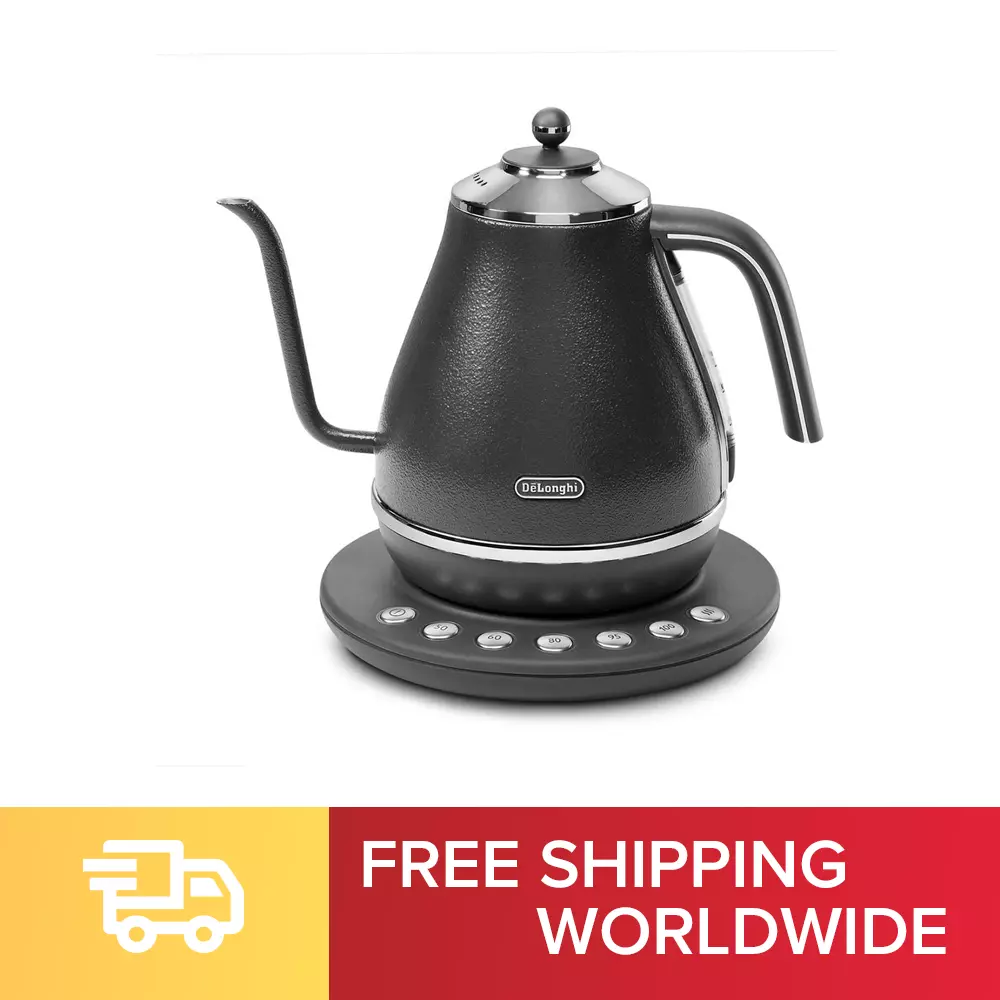 DeLonghi KBOE1230J-GY Electric Kettle Temperature Setting Heat Retention 1.0