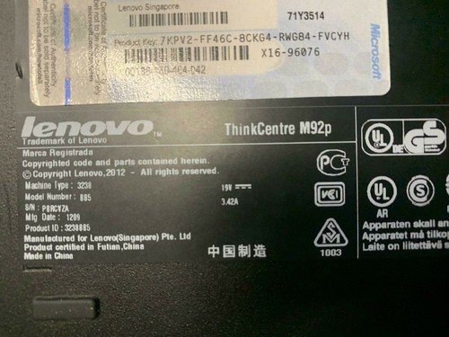 Lenovo ThinkCentre M92p i5-4TH MINI PC, 16GB RAM, 256GB SSD, NO PSU (OFFERS OK) - Picture 3 of 3