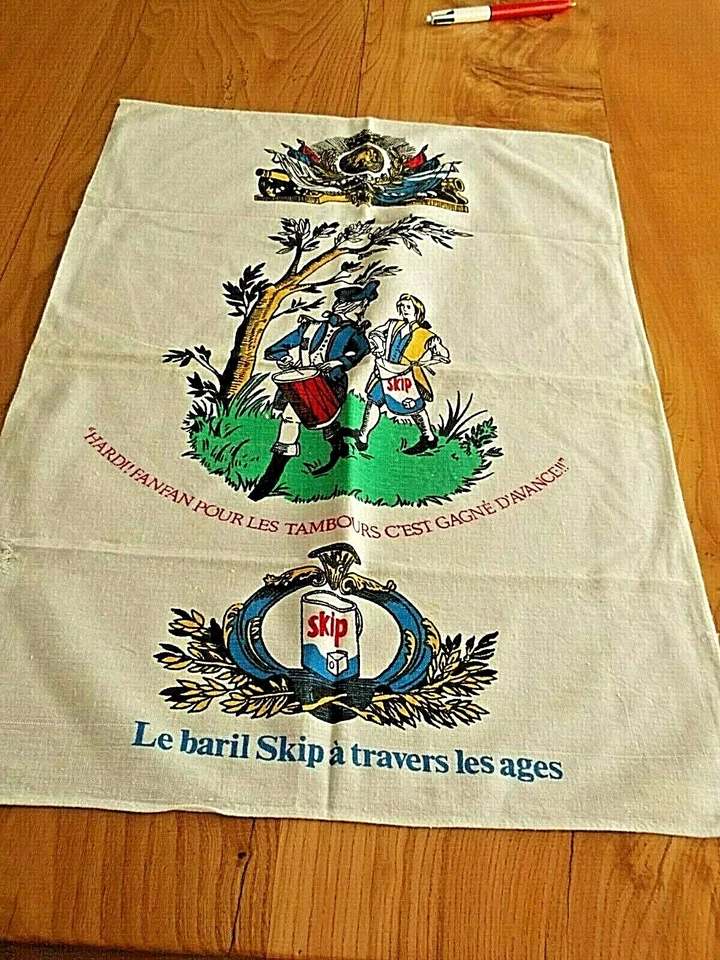 5 Torchons " Le baril Skip à travers les âges " ( 55 x 38.5 cms ) - Photo 3/4