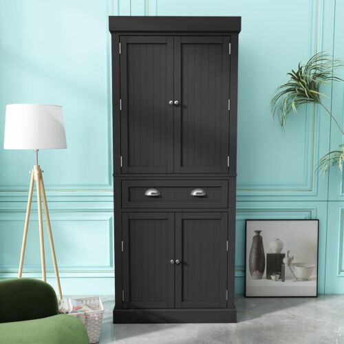 72" Kitchen Storage Cabinet Pantry Cupboard w/ Double Doors & Adjustable Shelves - Picture 54 of 65