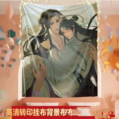 Shan he Jian Xin Shen Qiao Yan Wushi Home Background wall cloth hanging cloth