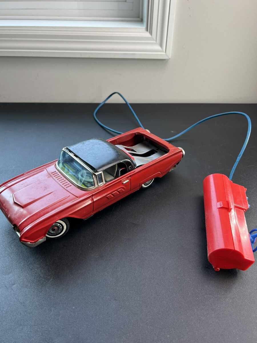 1960s VINTAGE FORD THUNDERBIRD CRAGSTAN TIN TOY WORKS! READ 1960s VINTAGE FORD THUNDERBIRD CRAGSTAN TIN TOY WORKS! READ