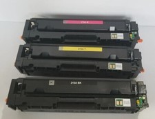 3 Pcks 215A Compatible Toner Cartridge W2310A W2312A W2313A Open Box 215A BK,M,Y