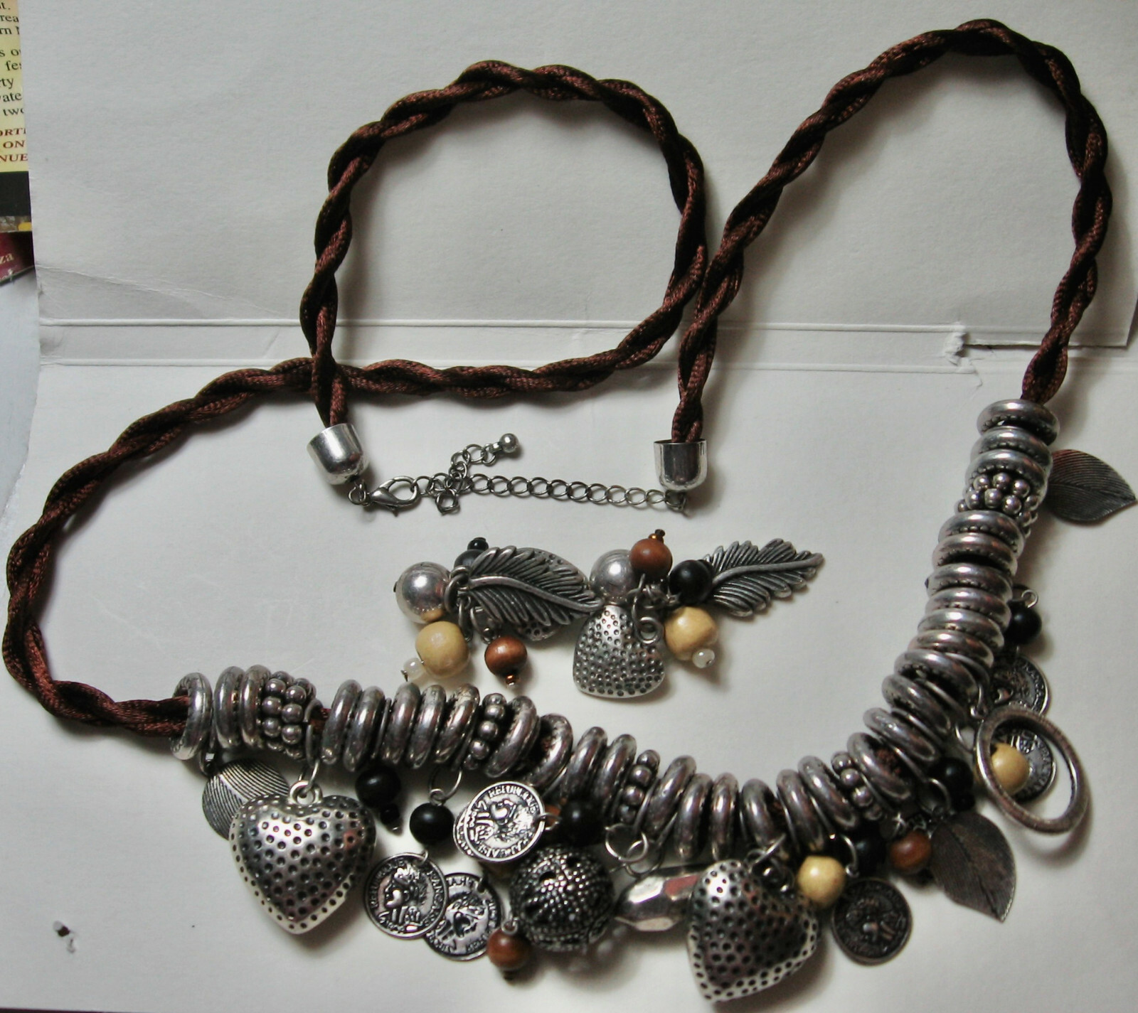 Truly gaudy necklace and matching earrings - image 3