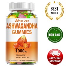 Ashwagandha Gummies, Vegan, KSM 66 Ashwagandha for Stress Support, 60 Count