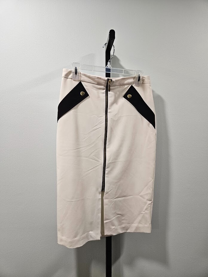 Worthington Women's Mid Rise Black and White Pencil Skirt Size 6 Office School