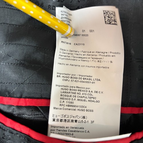 Hugo Boss Adesus Wool Blend Full Zip Jacket Mens 42R Black Made in Germany NWOT - Picture 12 of 16