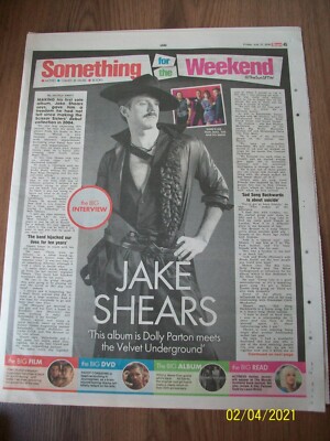 SOMETHING FOR THE WEEKEND Friday July 27 2018 Jake Shears Front Cover The Sun