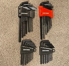 NEW CRAFTSMAN TOOLS 44 Piece  SAE & METRIC MM Allen / Hex Key Wrench Set