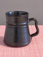 Vintage Prinknash Abbey Tankard Studio Pottery Small Dark Grey 6.5cm England