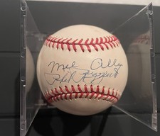 Mel Allen & Phil Rizzuto Autographed On Sweet Spot Of Official MLB Baseball