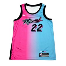 Nike Miami Heat Vice City Basketball Jersey Pink Blue City Edition Jimmy Butler