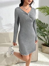 Shein Women's Bodycon Dress with Ruffle Trim