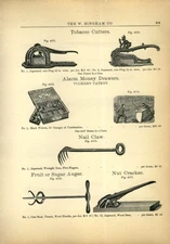 1893 PAPER AD Antique vintage tobacco cutter elf Figaro cast Iron Champion knife