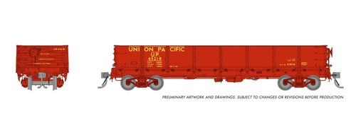 Góndola Rapido ~ Escala HO ~ 40' Drop Bottom ~ Union Pacific ~ Paquete de 6 ~ 163017 | Condition: New