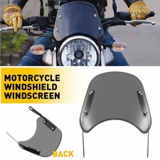 Smoke Motorcycle Headlight Universal Windscreen Windshield For 5-7" Headlight
